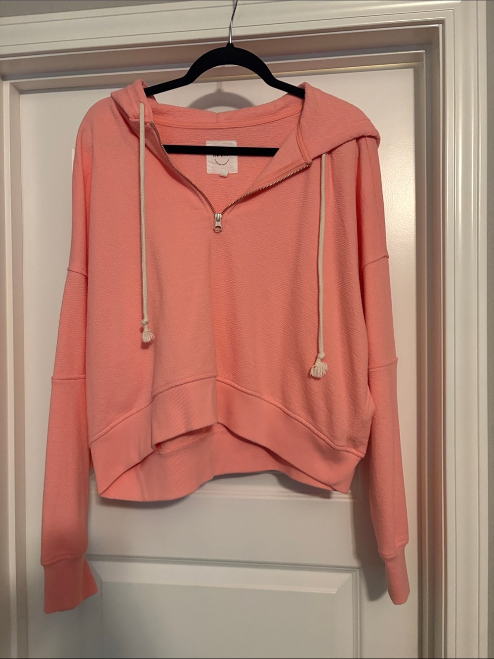 Women's Coral quarter-Zip Hoodie Sweatshirt